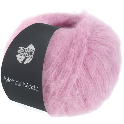 LANA GROSSA MOHAIR MODA (009 сиренево-розовый), состав: 70% Мохер, 20% Мериносовая шерсть, 10% Полиамид, 50гр/140м