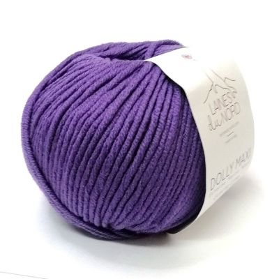 Пряжа Laines Du Nord Dolly Maxi 404 сине-фиолетовый 100% меринос экстрафайн 50 г/87 м