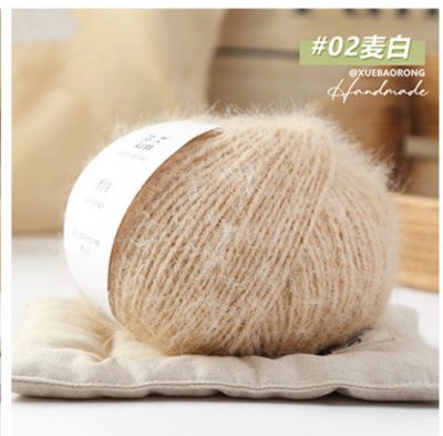 Пряжа Fansen Snow Velvet (02); Состав: 38% шерсть, 40% нейлон, 22% акрил; 100г/260м